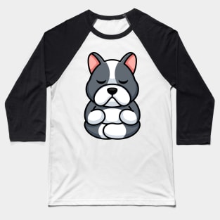 Cute baby dog meditation cartoon Baseball T-Shirt